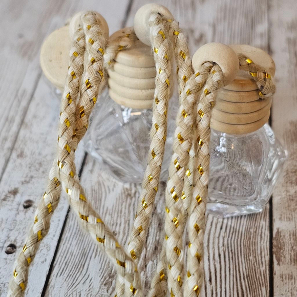 Car Air Freshener empty bottles, Clear, Beige, Glass - Picture 7 of 8